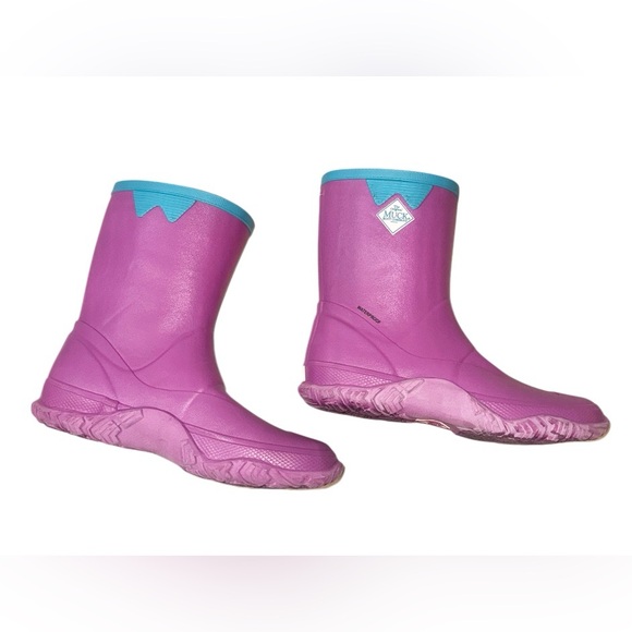 NEW NWT MUCK Forager pink BOOTS youth girls waterproof shoes size 5 - Picture 7 of 12